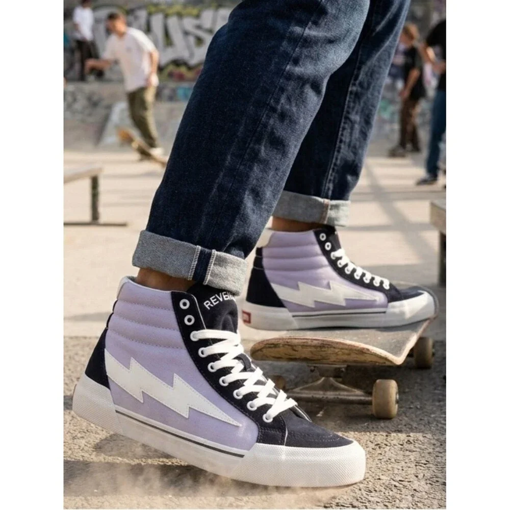 NIB  Revenge X Storm Vol. 2 Hi-Top Sneakers Lilac/Dark Navy Mens Size 10